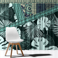 Hawaii Plant Kalo Window Curtain Hawaiian Tapa Pattern LT05 - Polynesian Pride