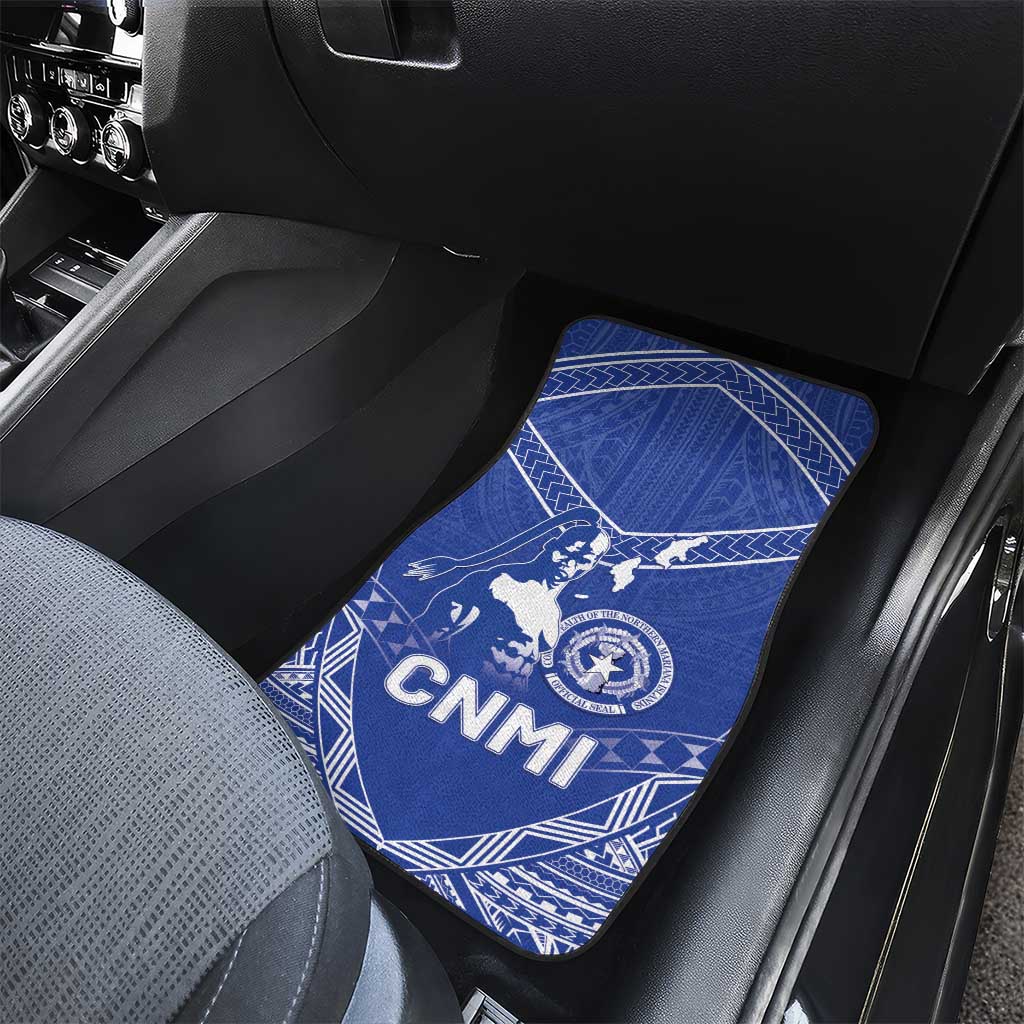 Northern Mariana Islands Car Mats Chamorro Warrior Tribal Pattern