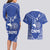 Northern Mariana Islands Couples Matching Long Sleeve Bodycon Dress and Hawaiian Shirt Chamorro Warrior Tribal Pattern