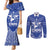 Northern Mariana Islands Couples Matching Mermaid Dress and Long Sleeve Button Shirt Chamorro Warrior Tribal Pattern