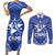 Northern Mariana Islands Couples Matching Short Sleeve Bodycon Dress and Long Sleeve Button Shirt Chamorro Warrior Tribal Pattern