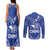 Northern Mariana Islands Couples Matching Tank Maxi Dress and Long Sleeve Button Shirt Chamorro Warrior Tribal Pattern