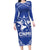 Northern Mariana Islands Family Matching Long Sleeve Bodycon Dress and Hawaiian Shirt Chamorro Warrior Tribal Pattern