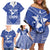 Northern Mariana Islands Family Matching Off Shoulder Short Dress and Hawaiian Shirt Chamorro Warrior Tribal Pattern