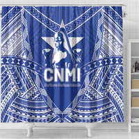 Northern Mariana Islands Shower Curtain Chamorro Warrior Tribal Pattern