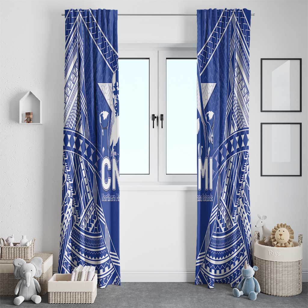 Northern Mariana Islands Window Curtain Chamorro Warrior Tribal Pattern
