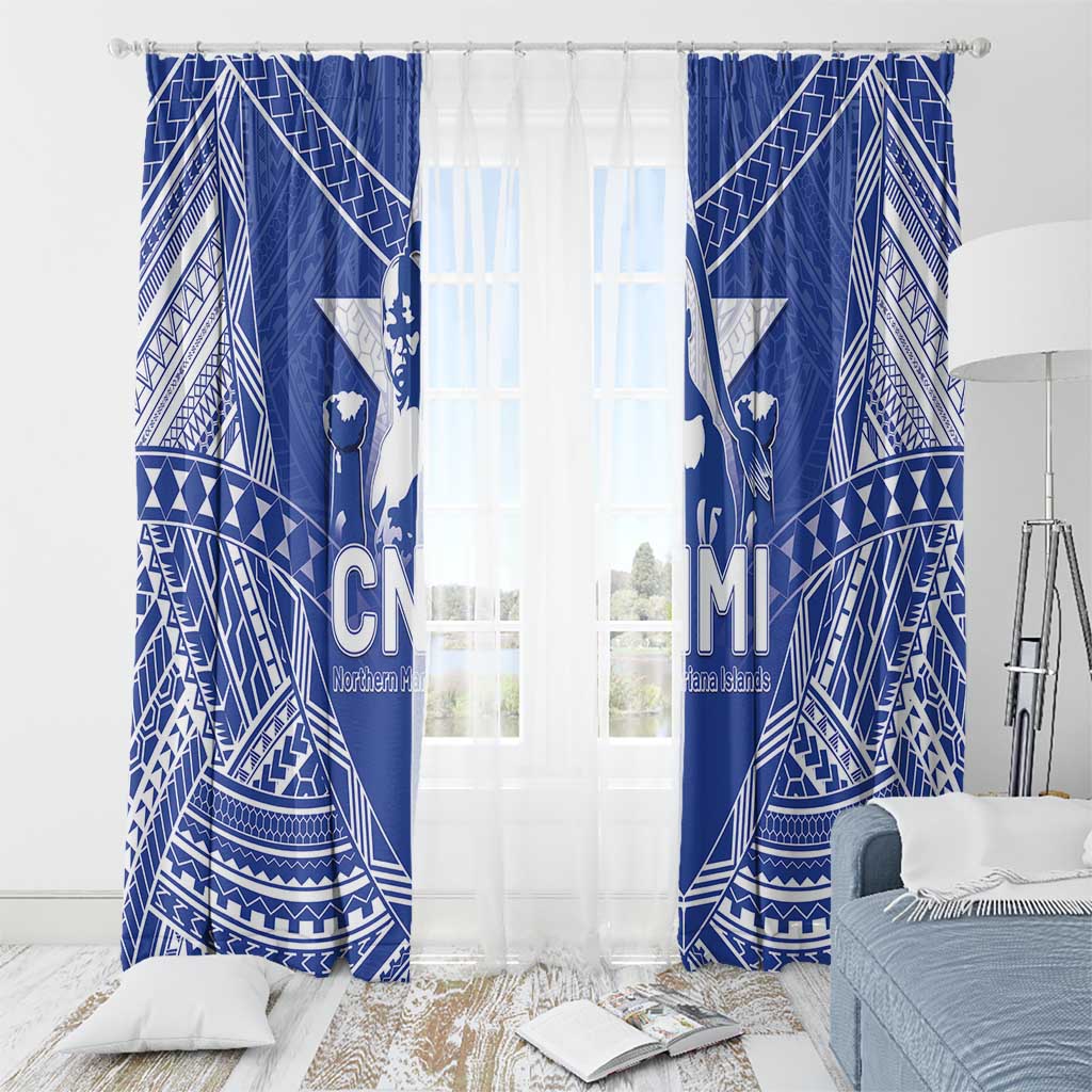 Northern Mariana Islands Window Curtain Chamorro Warrior Tribal Pattern