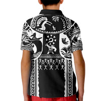 Polynesia Maui Tattoo Inspired Kid Polo Shirt Black Version