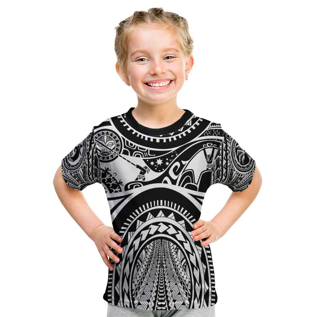Polynesia Maui Tattoo Inspired Kid T Shirt Black Version
