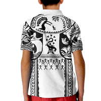 Polynesia Maui Tattoo Inspired Kid Polo Shirt White Version