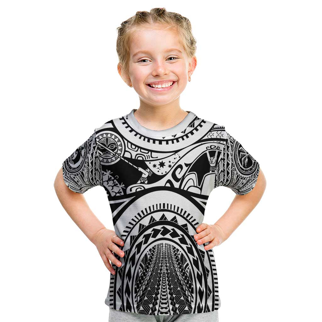 Polynesia Maui Tattoo Inspired Kid T Shirt White Version