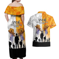 Australia And New Zealand ANZAC Day Couples Matching Off Shoulder Maxi Dress and Hawaiian Shirt Lest We Forget LT05 - Polynesian Pride