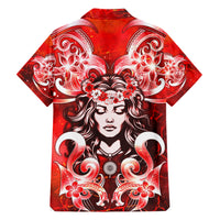 Hawaii Goddess Of Fire Madame Pele Family Matching Short Sleeve Bodycon Dress and Hawaiian Shirt Polynesian Style LT05 - Polynesian Pride