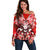 Hawaii Goddess Of Fire Madame Pele Off Shoulder Sweater Polynesian Style LT05 Women Red - Polynesian Pride