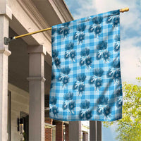 Blue Palaka Hawaii Garden Flag Hawaiian Lehua Blossoms