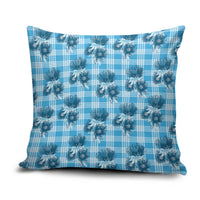 Blue Palaka Hawaii Pillow Cover Hawaiian Lehua Blossoms