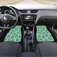 Green Palaka Hawaii Car Mats Hawaiian Lehua Blossoms