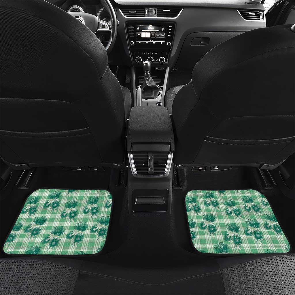 Green Palaka Hawaii Car Mats Hawaiian Lehua Blossoms