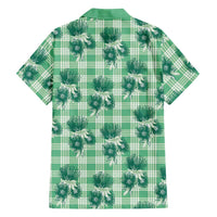 Green Palaka Hawaii Family Matching Puletasi and Hawaiian Shirt Hawaiian Lehua Blossoms LT05 - Polynesian Pride
