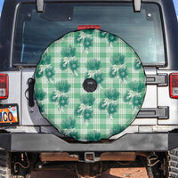 Green Palaka Hawaii Spare Tire Cover Hawaiian Lehua Blossoms