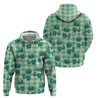 Green Palaka Hawaii Zip Hoodie Hawaiian Lehua Blossoms