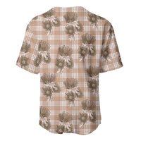 Brown Palaka Hawaii Baseball Jersey Hawaiian Lehua Blossoms