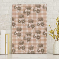 Brown Palaka Hawaii Canvas Wall Art Hawaiian Lehua Blossoms