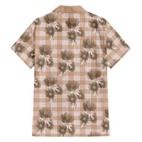 Brown Palaka Hawaii Family Matching Long Sleeve Bodycon Dress and Hawaiian Shirt Hawaiian Lehua Blossoms LT05 - Polynesian Pride