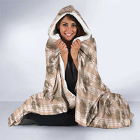 Brown Palaka Hawaii Hooded Blanket Hawaiian Lehua Blossoms