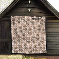 Brown Palaka Hawaii Quilt Hawaiian Lehua Blossoms