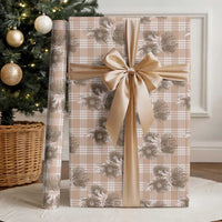 Brown Palaka Hawaii Wrapping Paper Hawaiian Lehua Blossoms