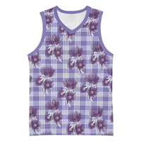 Purple Palaka Hawaii Basketball Jersey Hawaiian Lehua Blossoms
