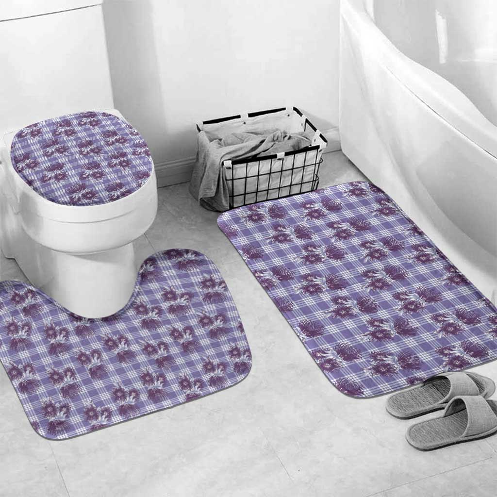 Purple Palaka Hawaii Bathroom Set Hawaiian Lehua Blossoms