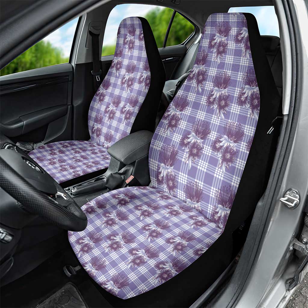 Purple Palaka Hawaii Car Seat Cover Hawaiian Lehua Blossoms