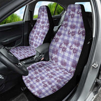 Purple Palaka Hawaii Car Seat Cover Hawaiian Lehua Blossoms