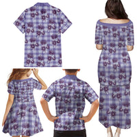 Purple Palaka Hawaii Family Matching Puletasi and Hawaiian Shirt Hawaiian Lehua Blossoms LT05 - Polynesian Pride