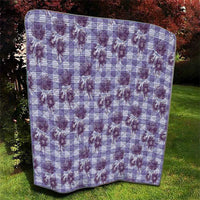 Purple Palaka Hawaii Quilt Hawaiian Lehua Blossoms