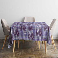 Purple Palaka Hawaii Tablecloth Hawaiian Lehua Blossoms