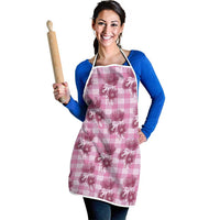 Pink Palaka Hawaii Apron Hawaiian Lehua Blossoms