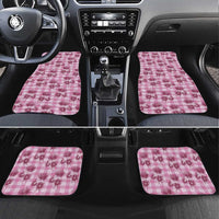 Pink Palaka Hawaii Car Mats Hawaiian Lehua Blossoms