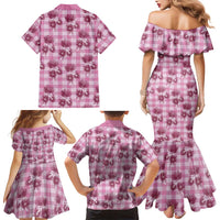 Pink Palaka Hawaii Family Matching Mermaid Dress and Hawaiian Shirt Hawaiian Lehua Blossoms LT05 - Polynesian Pride