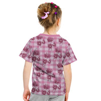Pink Palaka Hawaii Kid T Shirt Hawaiian Lehua Blossoms
