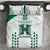 Custom Hawaii Football Bedding Set Rainbow Warriors Kakau Pattern LT05 White - Polynesian Pride