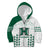 Custom Hawaii Football Kid Hoodie Rainbow Warriors Kakau Pattern LT05 Zip Hoodie White - Polynesian Pride