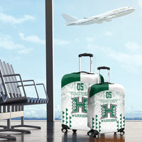 Custom Hawaii Football Luggage Cover Rainbow Warriors Kakau Pattern LT05 - Polynesian Pride