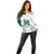 Custom Hawaii Football Off Shoulder Sweater Rainbow Warriors Kakau Pattern LT05 - Polynesian Pride