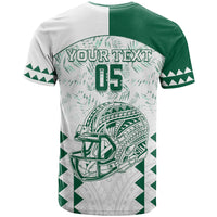 Custom Hawaii Football T Shirt Rainbow Warriors Kakau Pattern LT05 - Polynesian Pride