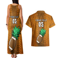 Custom Hawaii Honolulu Football Bowl Couples Matching Tank Maxi Dress and Hawaiian Shirt Simple Style LT05 - Polynesian Pride