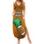 Custom Hawaii Honolulu Football Bowl Summer Maxi Dress Simple Style LT05 Women Brown - Polynesian Pride