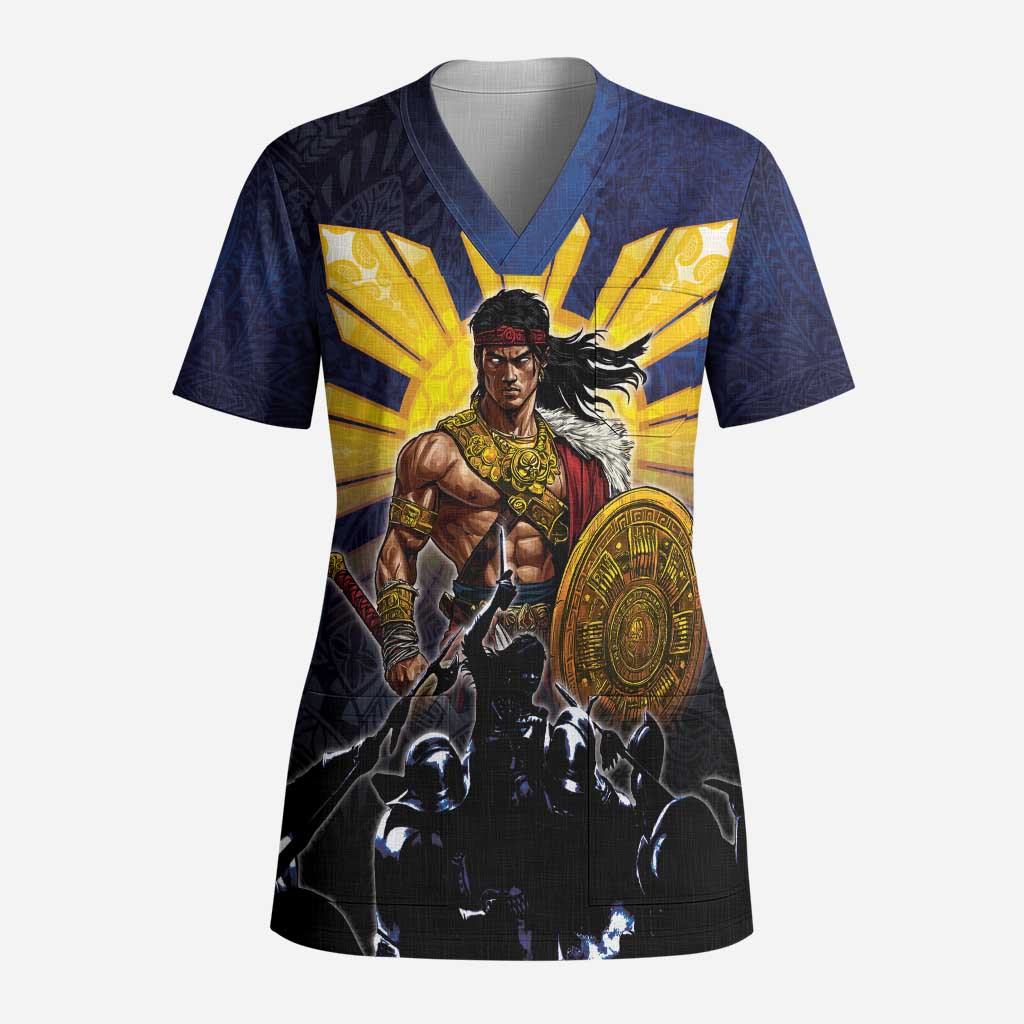 Philippines The First Hero Scrub Top Lapu Lapu Know Your Roots - Polynesian Pride